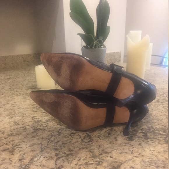 Manolo Blahnik Over-The-Knee Black Leather Boots - Picture 6 of 6